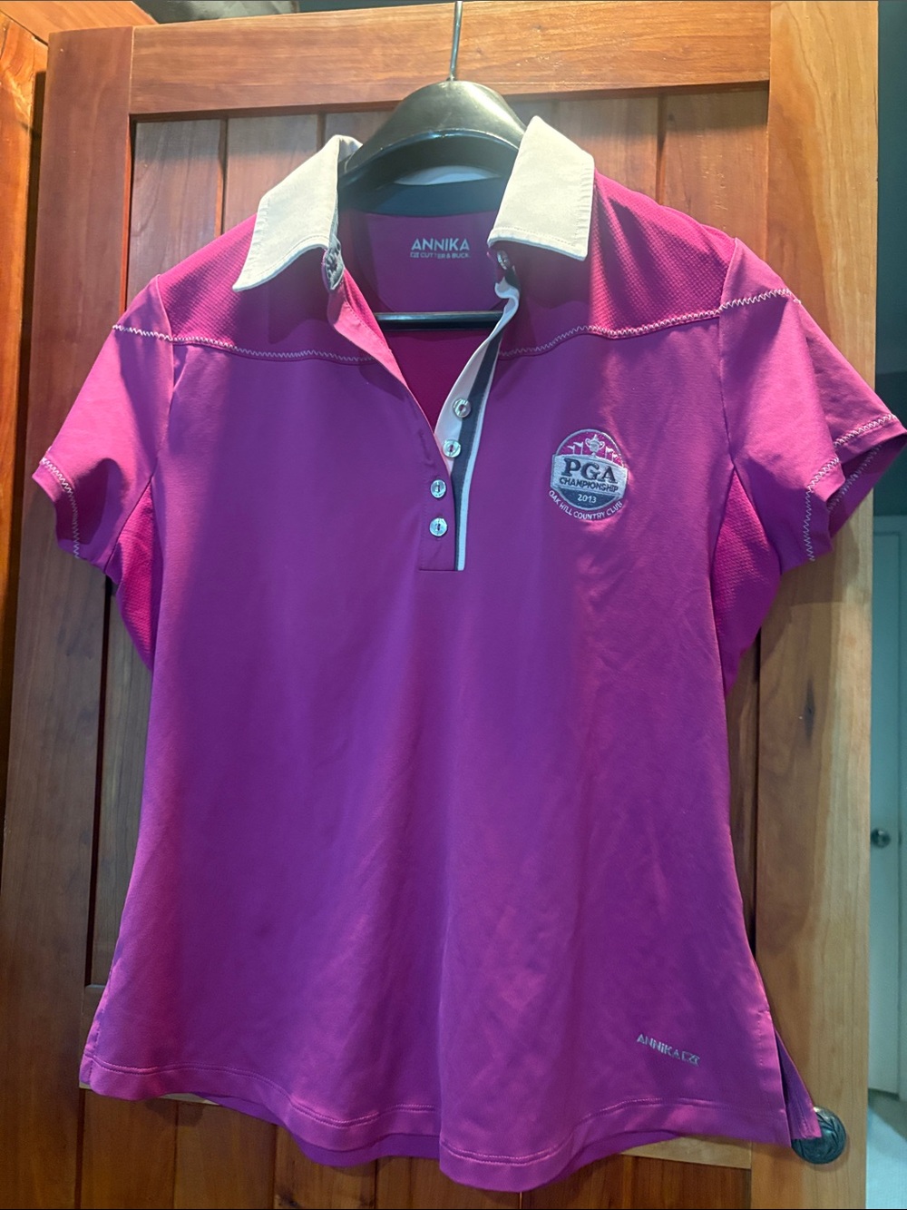 Annika by Cutter & Buck PGA Ladies Golf Polo in Magenta